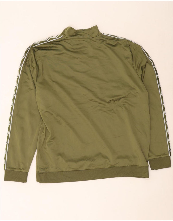 Pulover pentru bărbați Umbro, cu grafic, cu fermoar și gât, XL, poliester verde