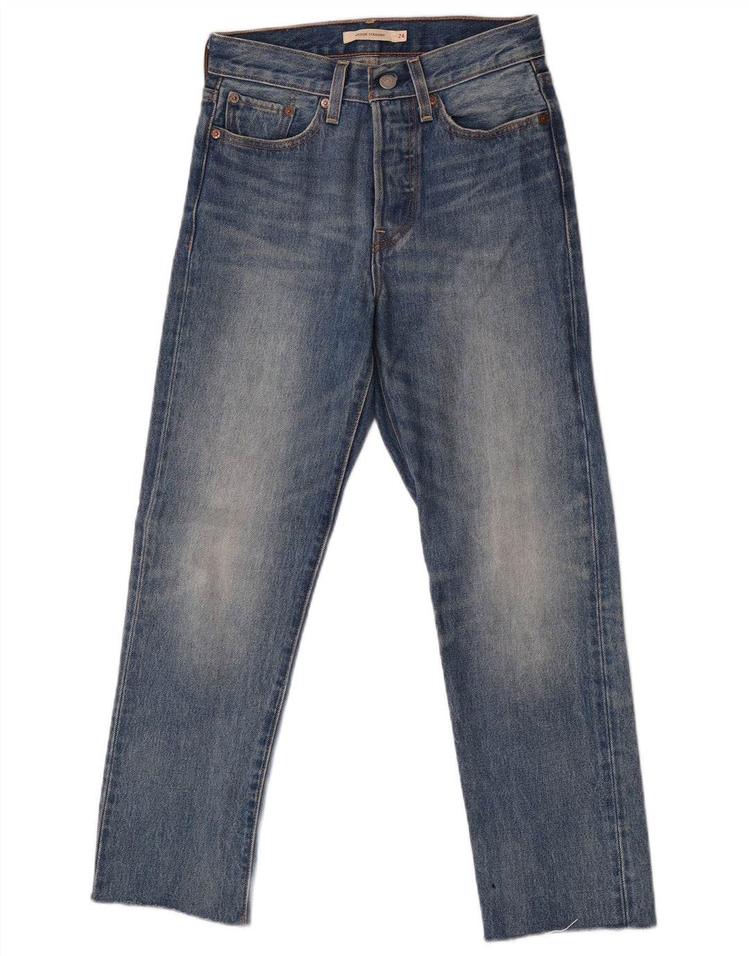 Blugi drepti pentru femei Levi's W24 L26 Bumbac albastru