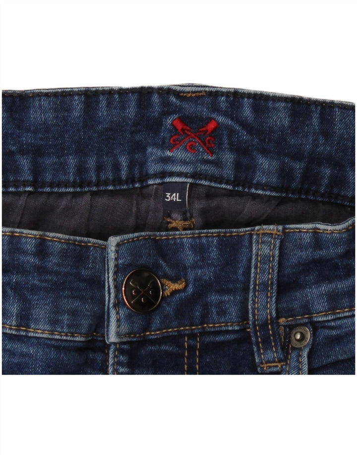 Crew Clothing Blugi slim pentru bărbați W32 L34 Albastru