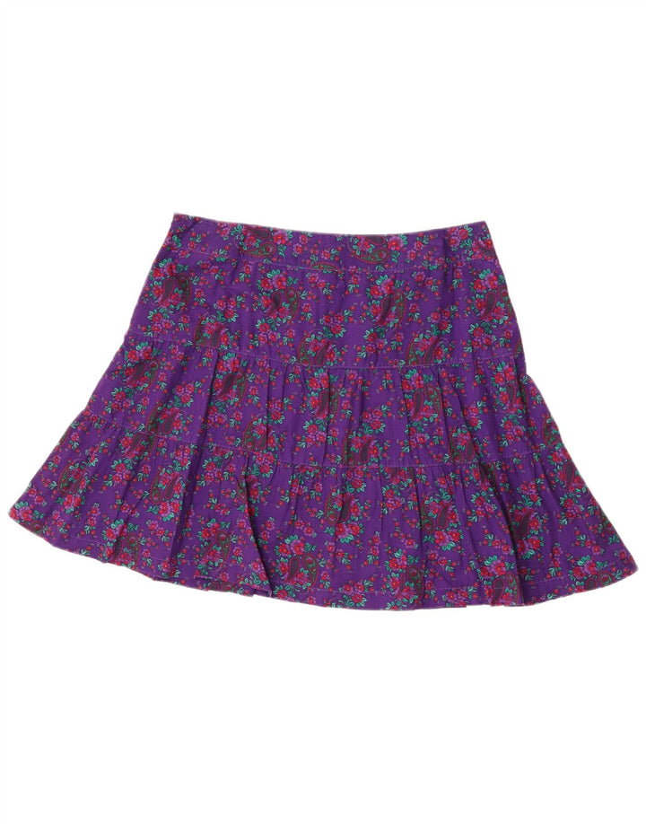 Fusta Mini S.Oliver Femei EU 40 Medium W34 Bumbac Floral Mov