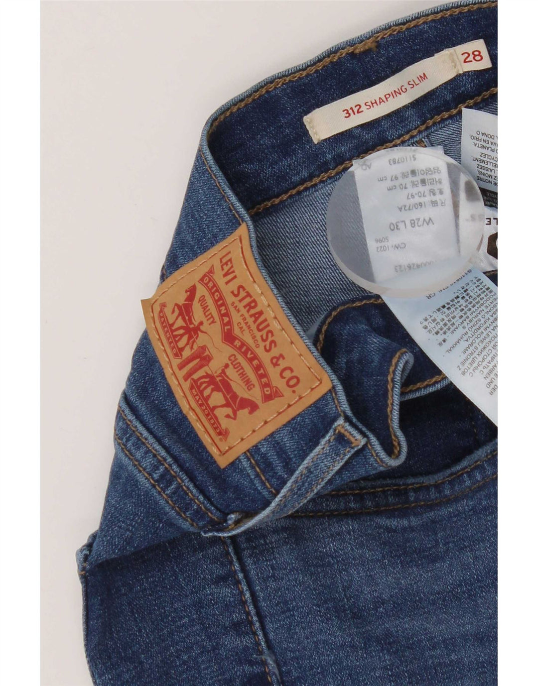 Blugi Levi's 312 Shaping Slim W28 L30 Bumbac albastru