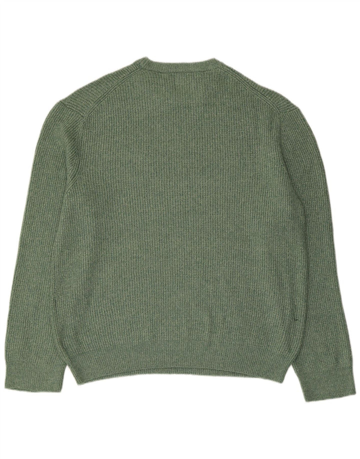 Pulover pentru bărbați Marks & Spencer, cu gât crew, 2XL, poliamidă verde