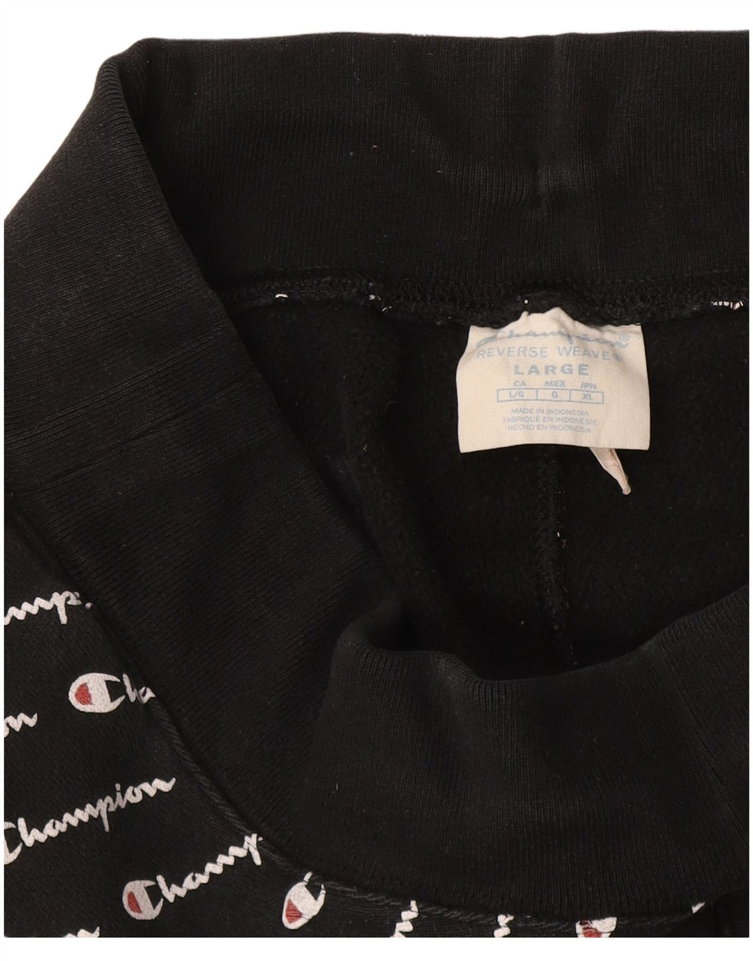 Pantaloni de trening cu țesătură inversă pentru bărbați Champion Pantaloni de jogging, mari, negru