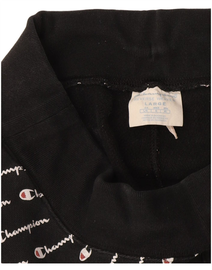 Pantaloni de trening cu țesătură inversă pentru bărbați Champion Pantaloni de jogging, mari, negru