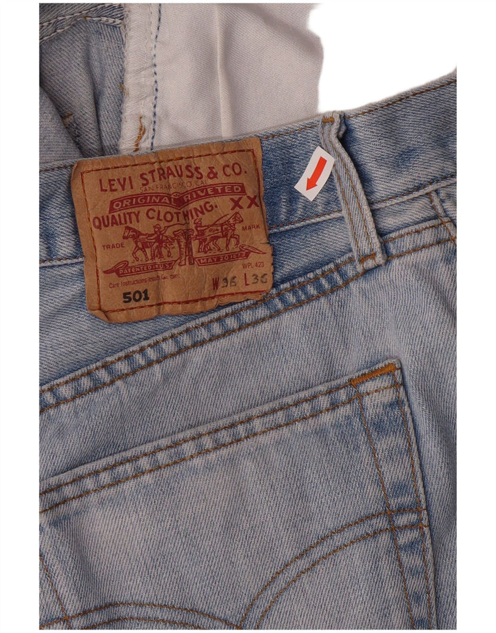 Blugi drepti pentru bărbați LEVI'S 501 W36 L31 Bumbac albastru