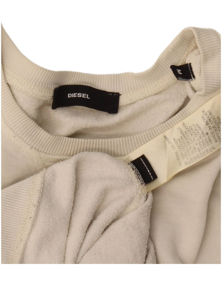 Pulover cu grafic supradimensionat Diesel pentru femei UK 12 Medium White Floral