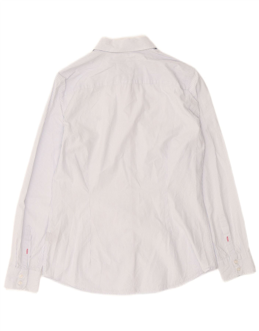 CREW CLOTHING Cămașă Classic Fit pentru femei UK 10 Bumbac cu dungi albastre mici