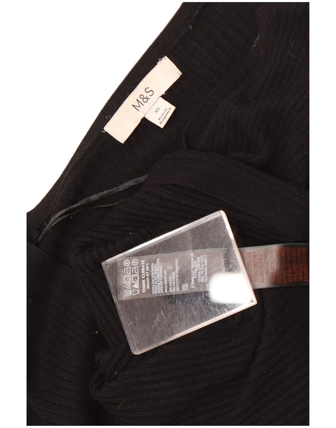 Pulover cardigan deschis supradimensionat pentru femei Marks & Spencer UK 6 XS Negru
