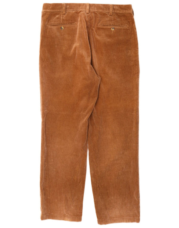 Eddie Bauer Mens Pegged Corduroy Trousers W34 L31 Brown Cotton
