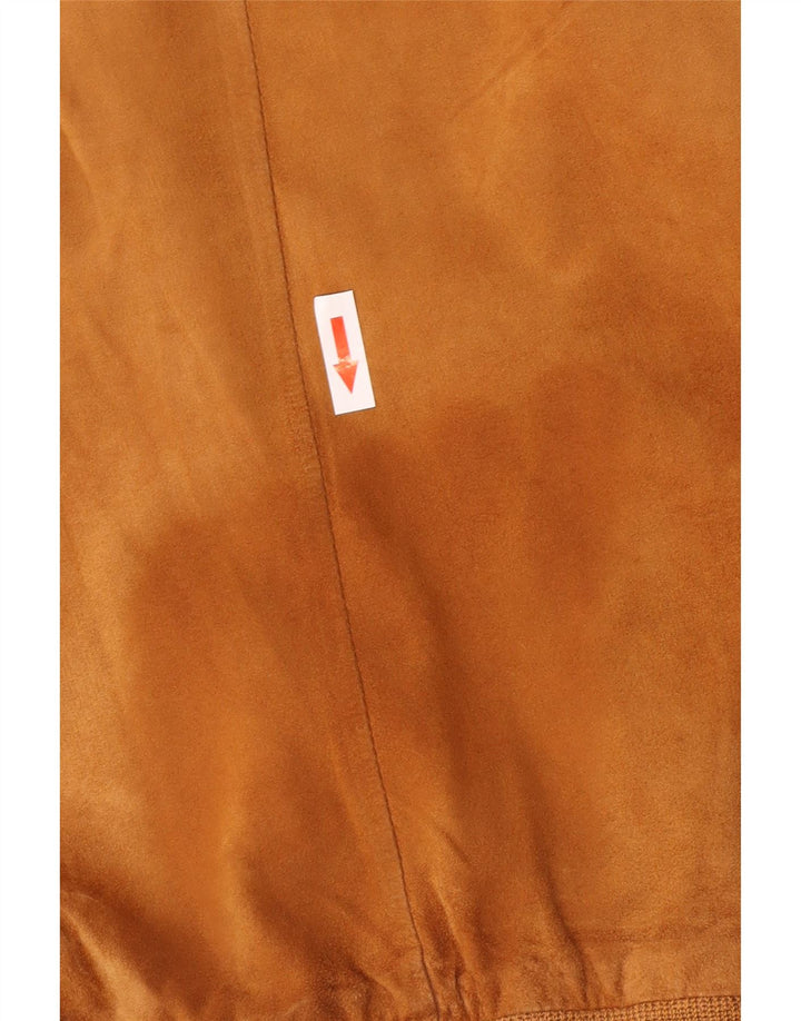 Gimo's Gimo's Mens Suede Bomber Jacket UK 40 Large Beige Leather