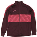 Jachetă de top pentru trening Nike Dri Fit pentru bărbați, poliester geometric maro mediu