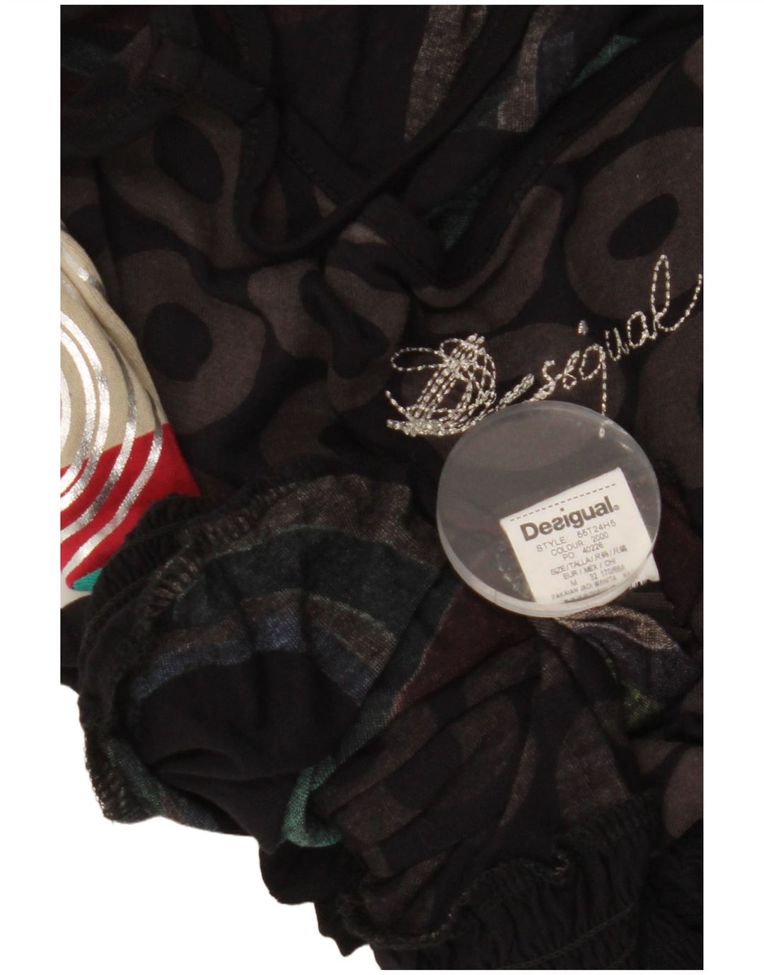 DESIGUAL Cami Top pentru femei UK 12 Medium Multicolor Geometric