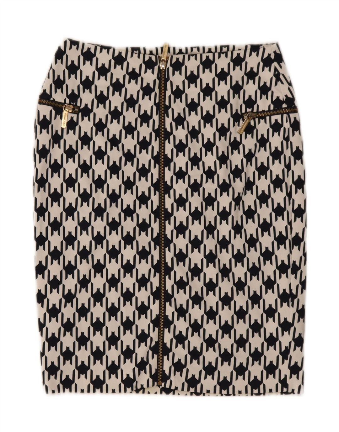 Fusta creion pentru femei Michael Kors US 4 Small W27 Poliester cu picior de gală negru