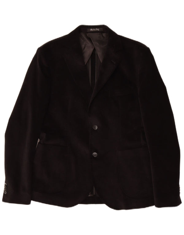 Jachetă pentru bărbați VINTAGE cu 2 nasturi IT 50, bumbac negru mare