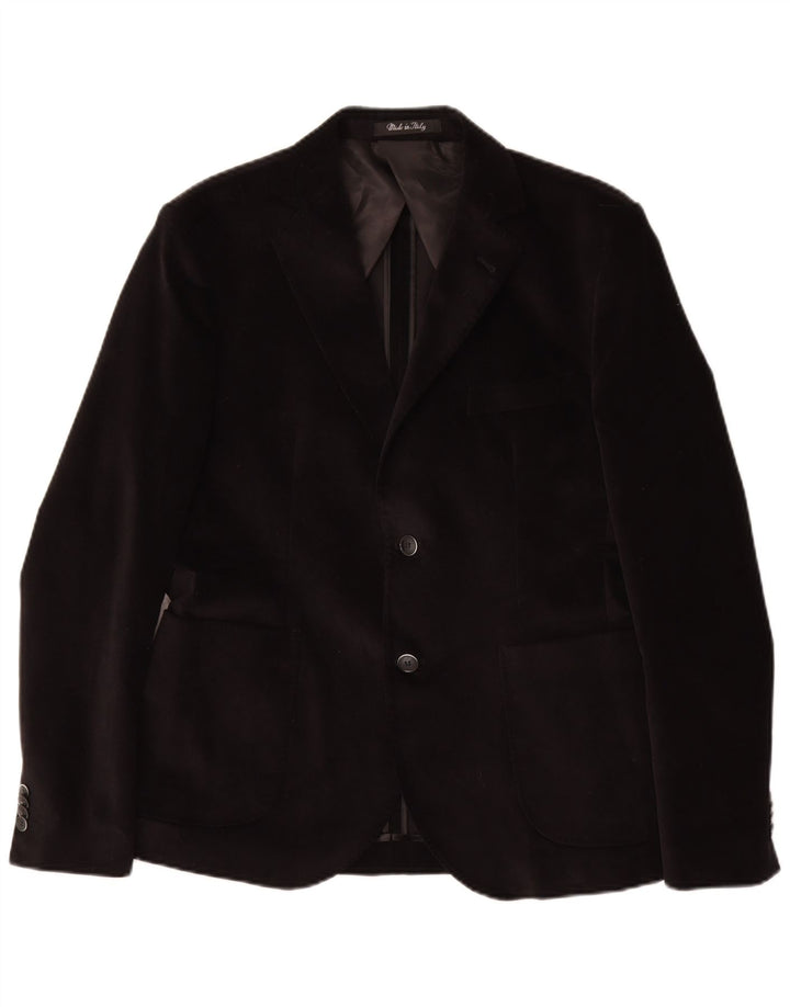 Jachetă pentru bărbați VINTAGE cu 2 nasturi IT 50, bumbac negru mare