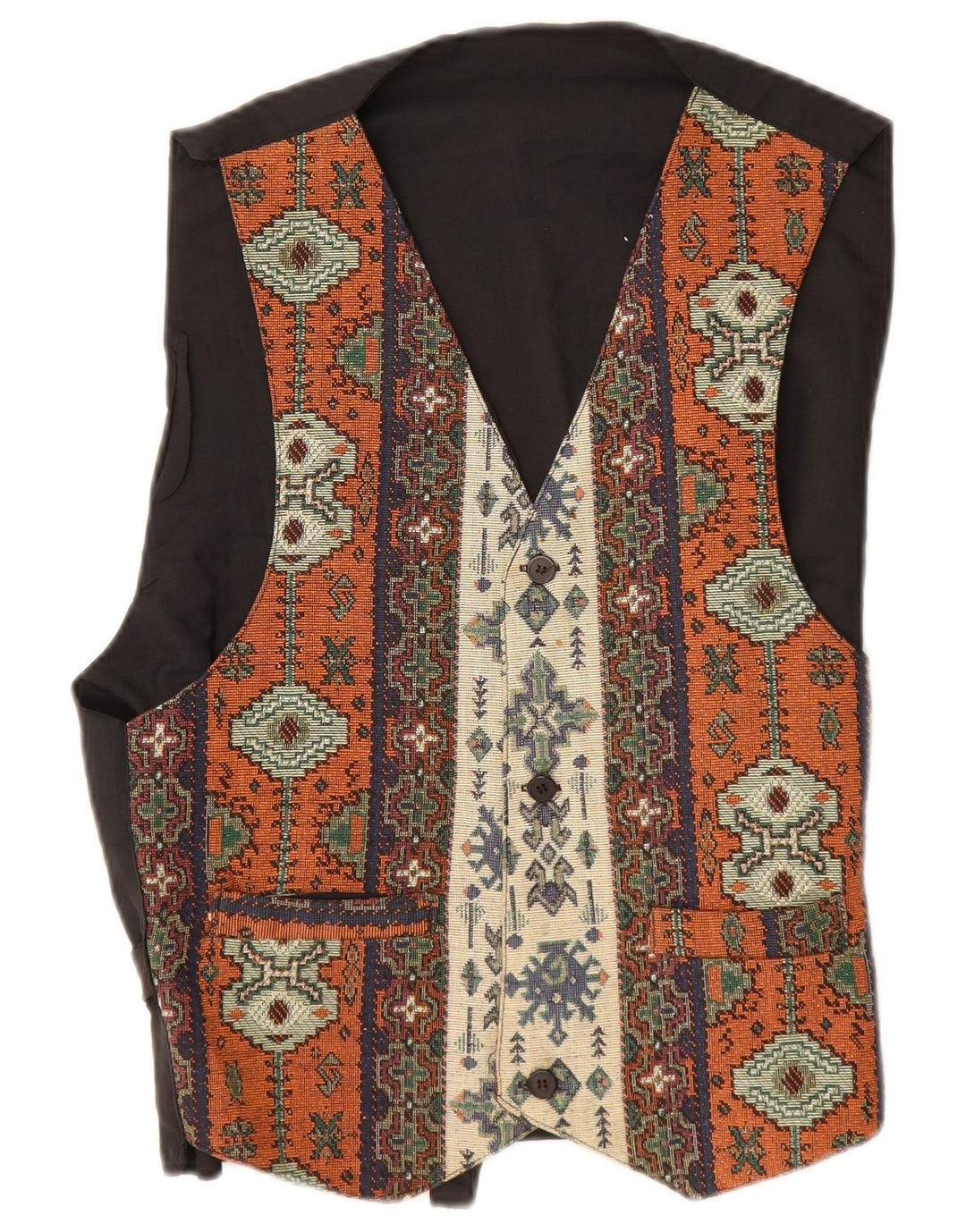 Vestă vintage pentru bărbați, mică, multicoloră, Fair Isle