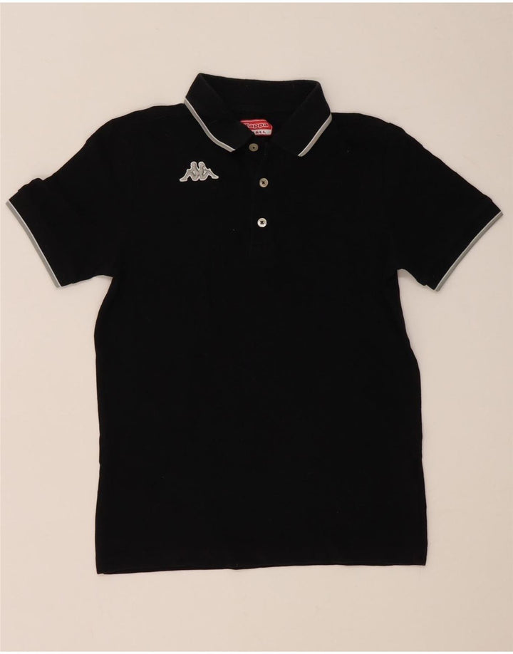 Cămașă polo pentru bărbați Kappa Bumbac negru mic