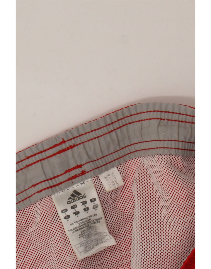 Pantaloni scurți de înot grafic pentru bărbați Adidas, roșu, poliester color bloc