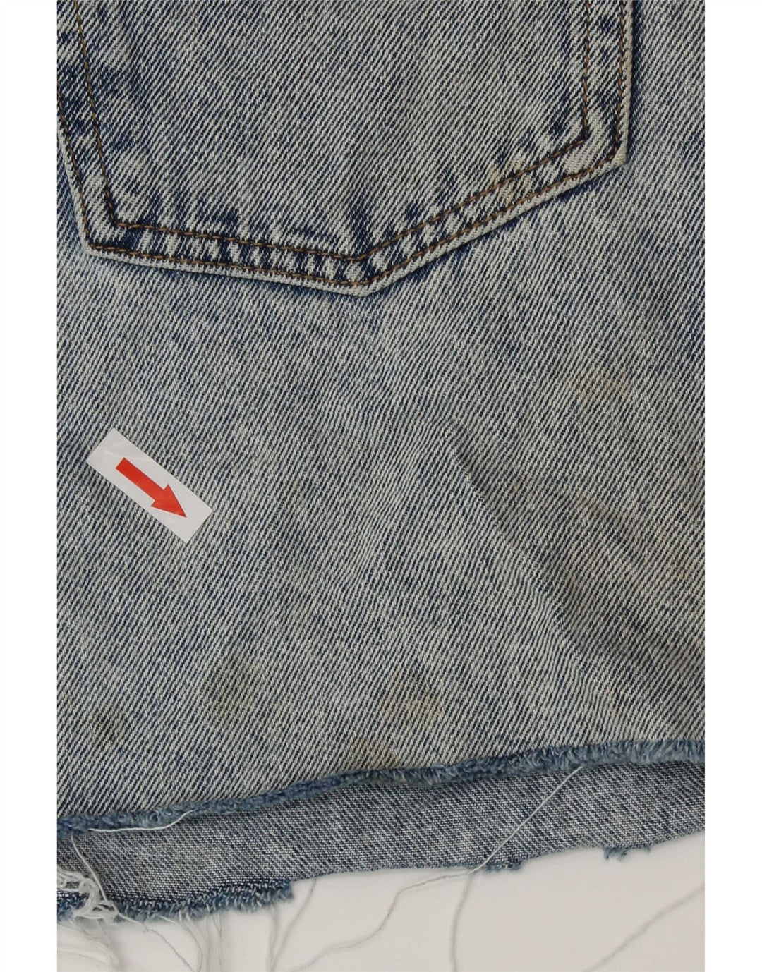 Fusta Mini Denim Zara Womens Acid Wash Medium W28 Blue