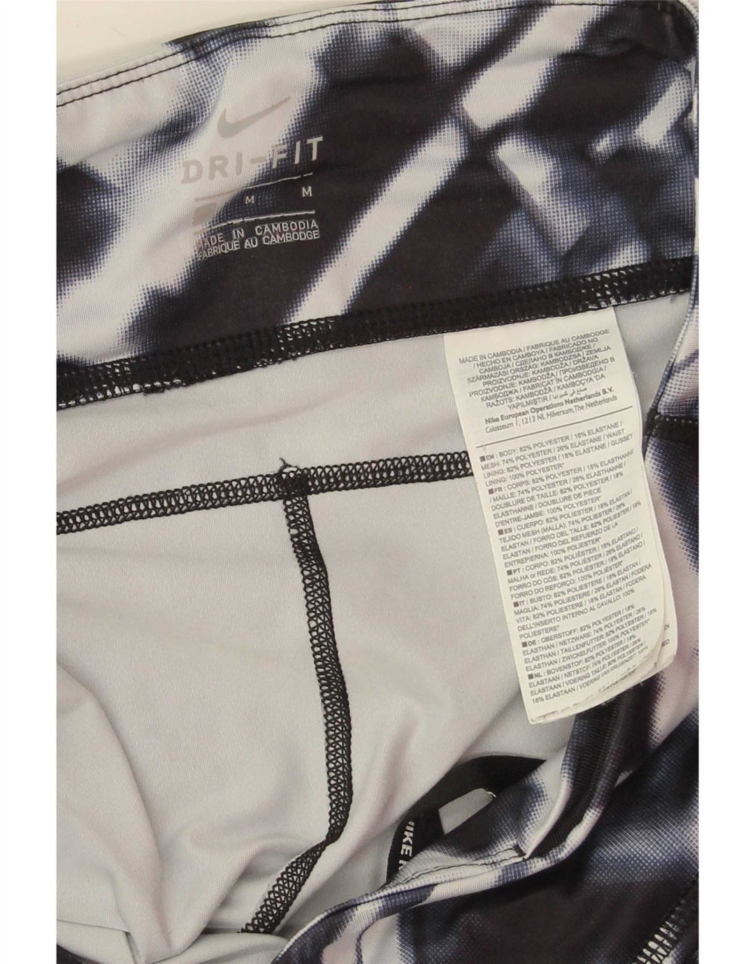 Leggings Nike Dri Fit pentru femei UK 12 Medium Bleumarin Poliester geometric