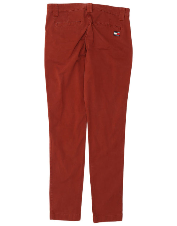 Pantaloni chino slim pentru bărbați Tommy Hilfiger L32 L34 bumbac roșu