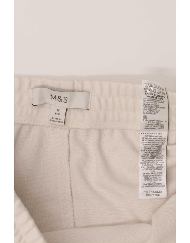 Pantaloni de trening pentru femei Marks & Spencer UK 12 Medium Off White