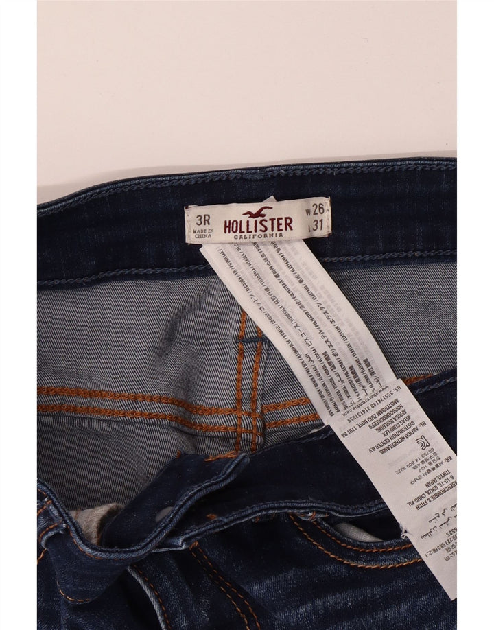 Blugi skinny învechiți pentru femei HOLLISTER US 3 XS W26 L31 Bumbac albastru