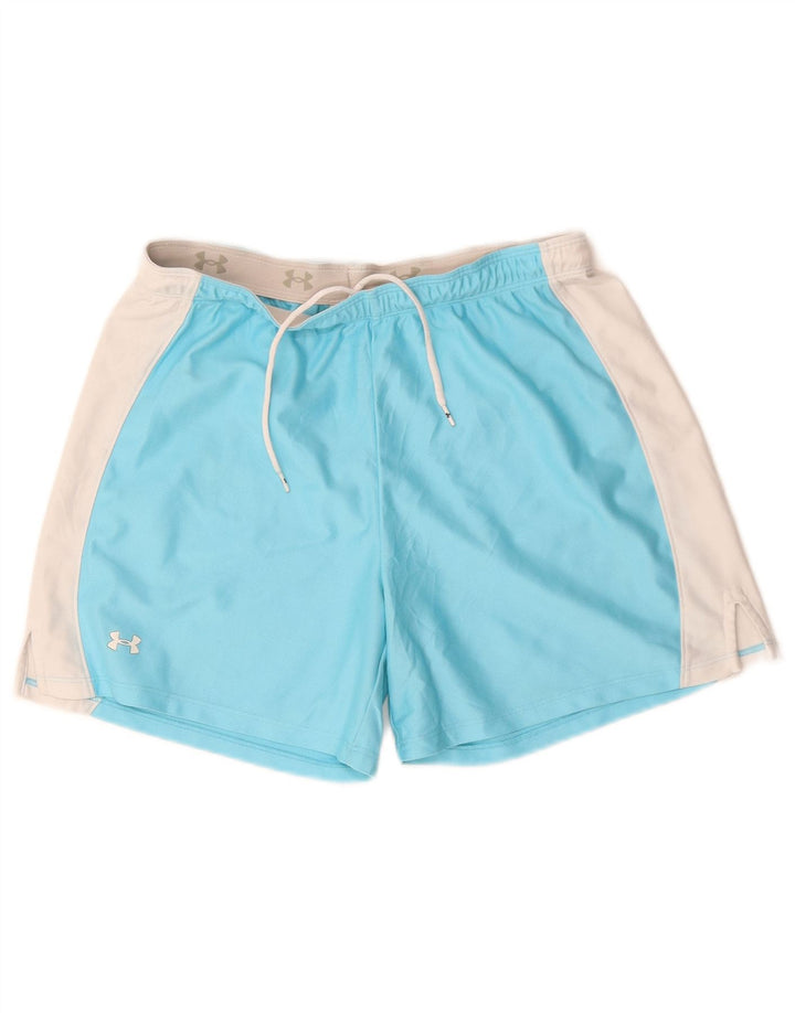 Pantaloni scurti sport Under Armour pentru femei UK 8 Small Blue Colorblock Poliester