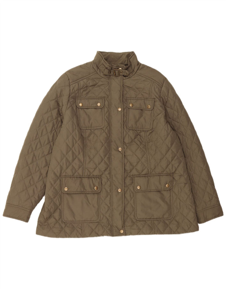 Jachetă matlasată pentru femei Marks & Spencer UK 18 XL Kaki Poliester