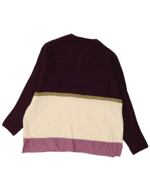 Marks & Spencer Womens Crew Neck Jumper Sweater UK 16 Large Purple