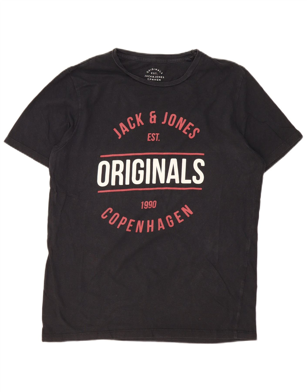 JACK & JONES Tricou grafic pentru bărbați Originals Top XL Bumbac negru