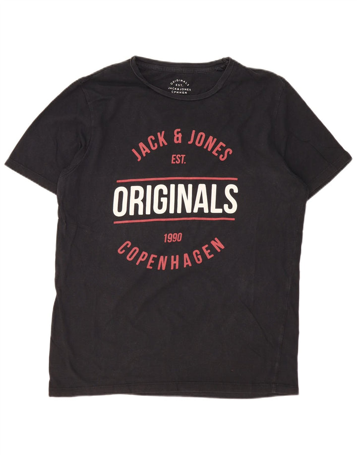JACK & JONES Tricou grafic pentru bărbați Originals Top XL Bumbac negru