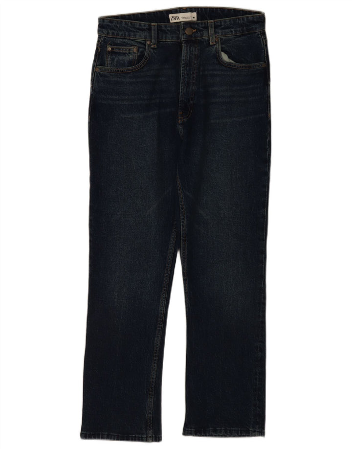 Blugi drepti pentru femei Zara EU 40 Medium W30 L28 Bleumarin