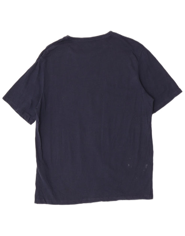 Tricou cu grafic Jack & Jones pentru bărbați Top mare din bumbac bleumarin