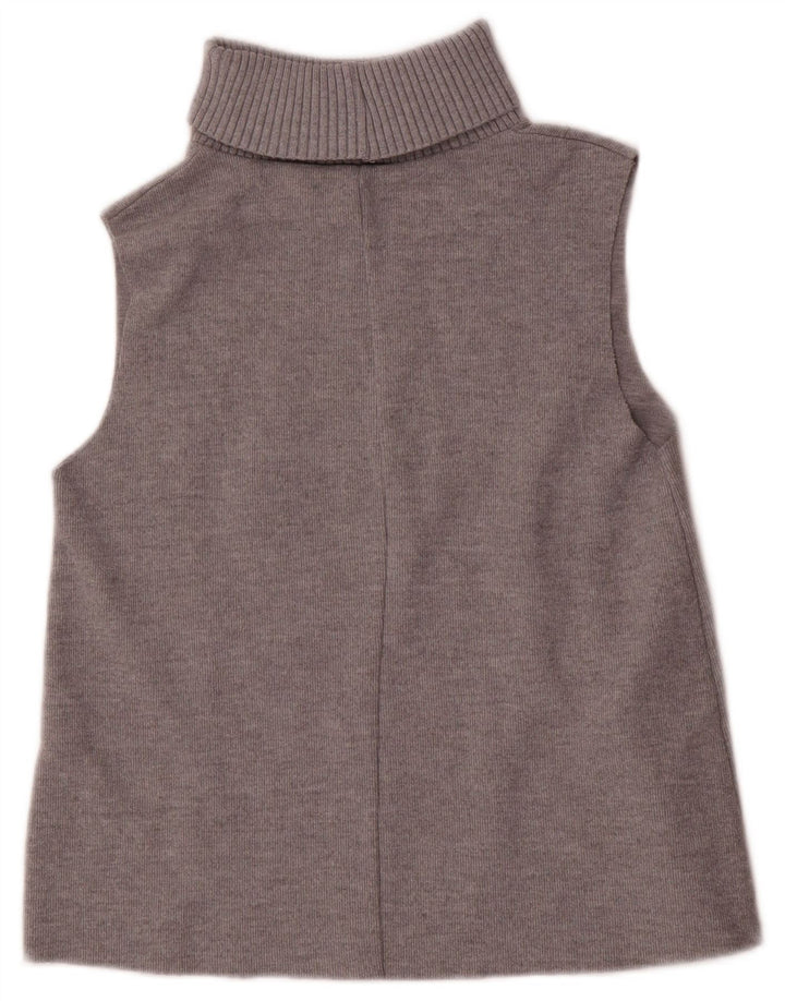 Zara Femei Vest Tank Top UK 10 Small Gri Poliester