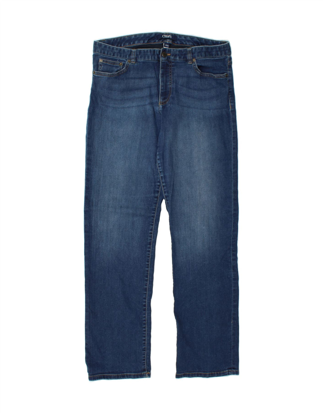 CHAPS Womens Straight Jeans US 12 Large W34 L32 Blue Cotton Vintage Chaps and Second-Hand Chaps from Messina Hembry 