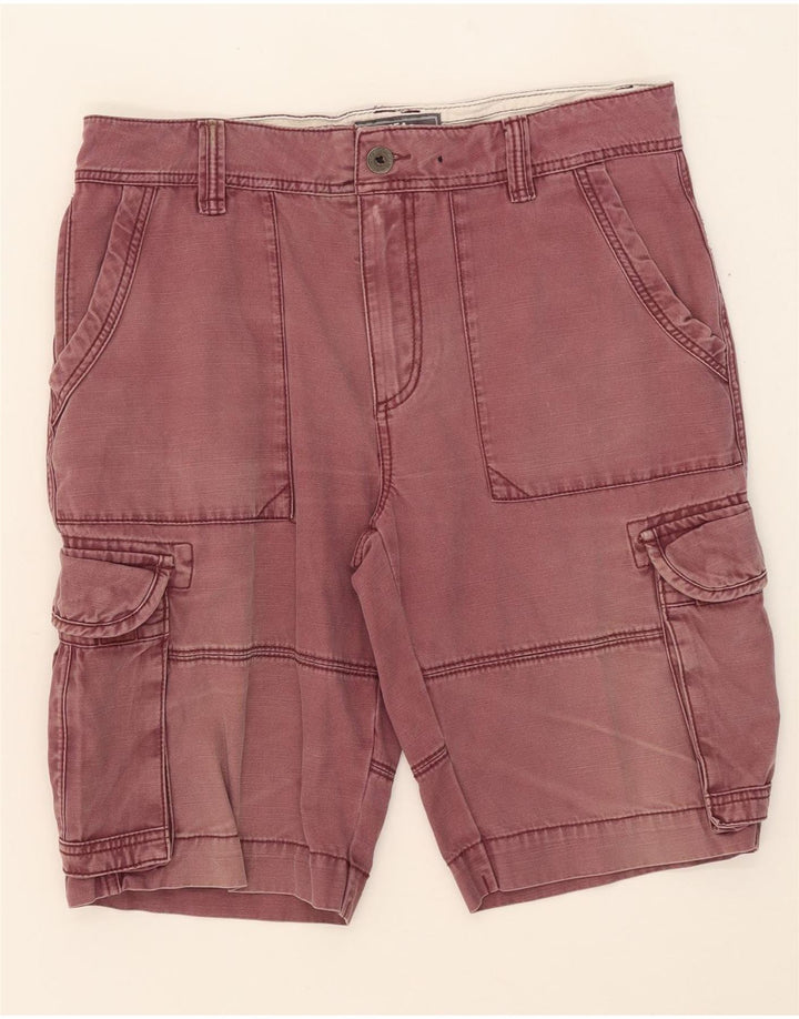 Pantaloni scurți cargo pentru bărbați Fat Face W34, mari din bumbac burgundy