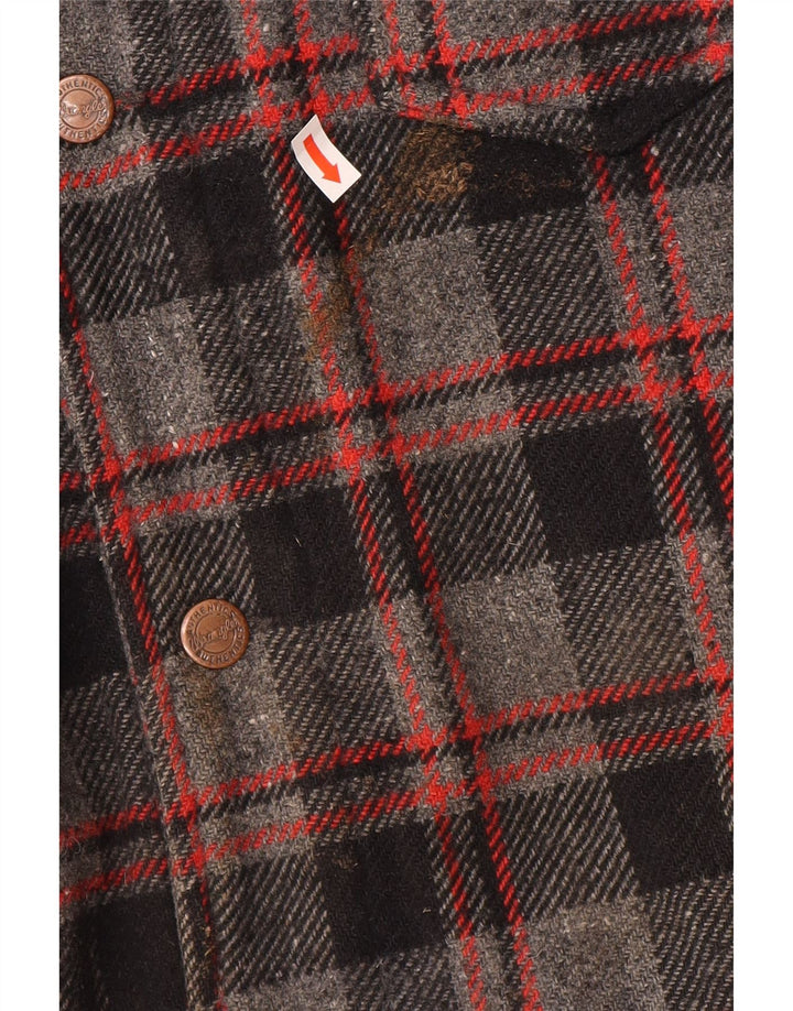 Bomber pentru bărbați Wrangler UK 42 XL Lână cu carouri gri