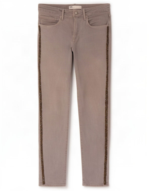 Blugi slim pentru femei Zara EU 42 Large W32 L26 Bumbac gri