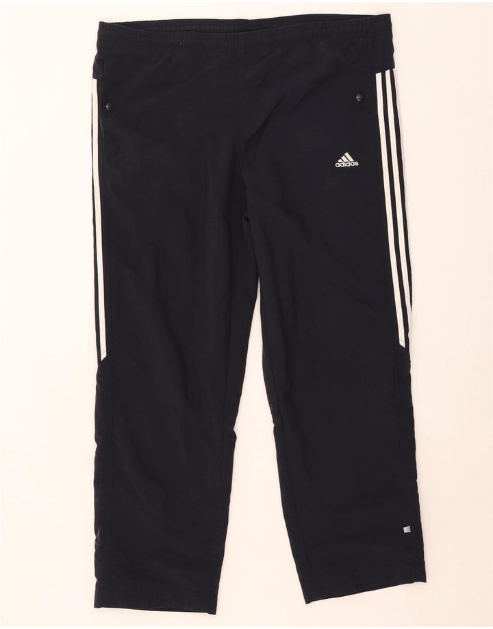 Pantaloni de trening pentru bărbați Adidas XL, poliester cu dungi, albastru bleumarin