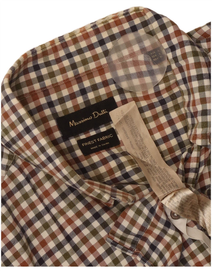 Cămașă Massimo Dutti pentru bărbați, bumbac cu carouri mari, multicolore