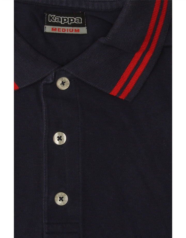 KAPPA Mens Polo Shirt Medium Navy Blue Cotton Vintage Kappa and Second-Hand Kappa from Messina Hembry 