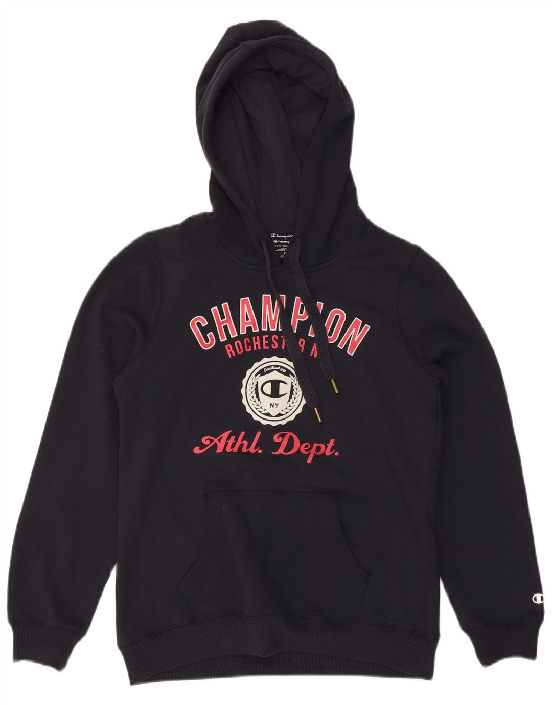 Pulover pentru fete CHAMPION NY Rochester Graphic Hoodie 11-12 ani bleumarin