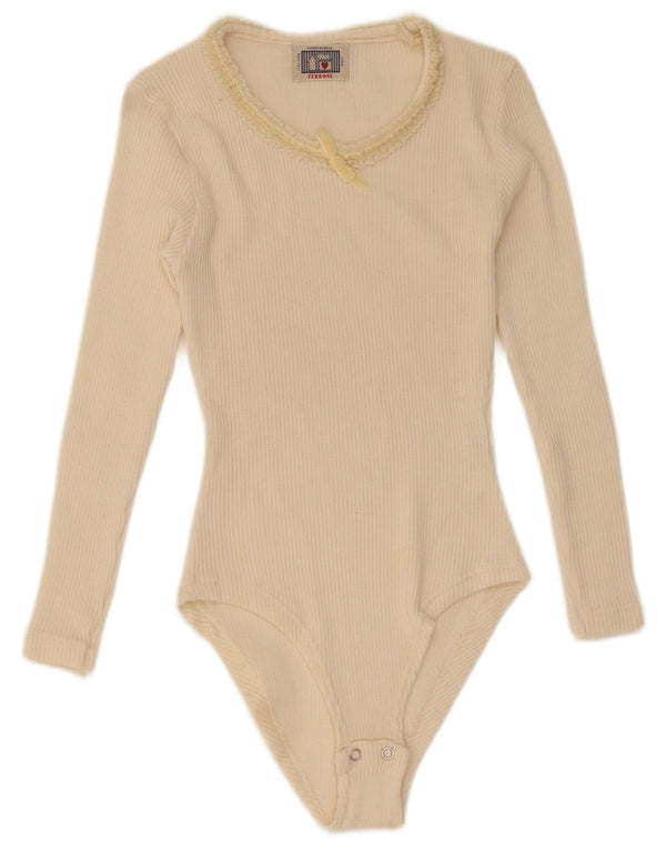 Body cu mânecă lungă pentru femei Compagnie UK 12 Medium Off White