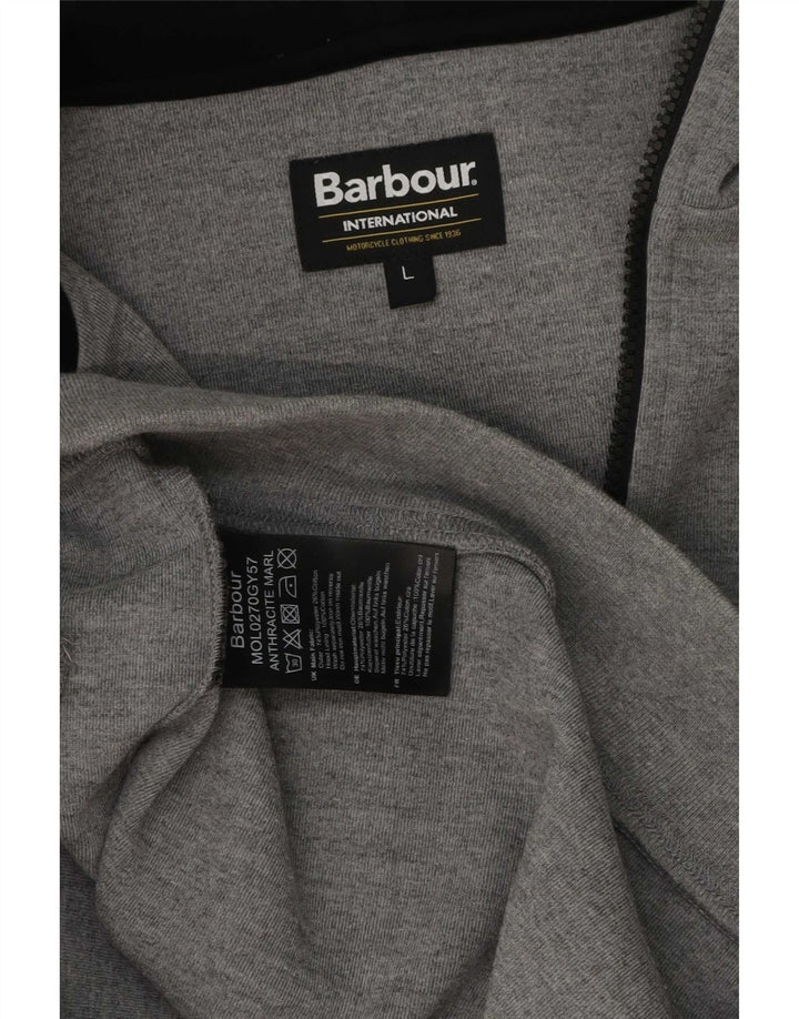 Pulover Barbour pentru bărbați, cu fermoar, poliester mare, gri