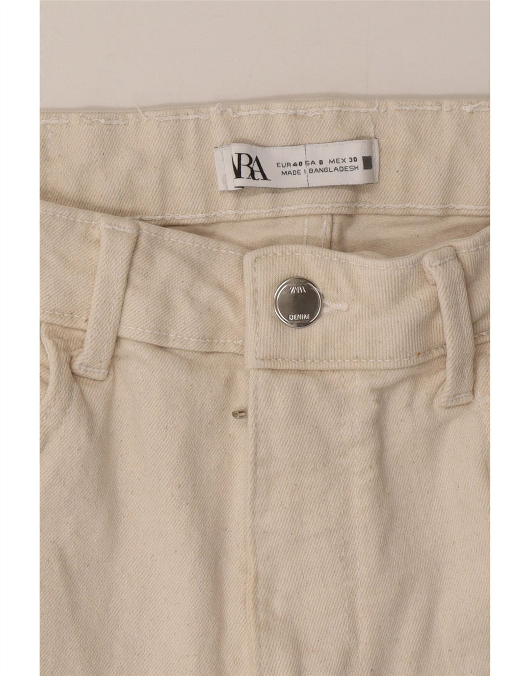 Blugi tăiați pentru femei Zara EU 40 Medium W30 L25 Bej Bumbac