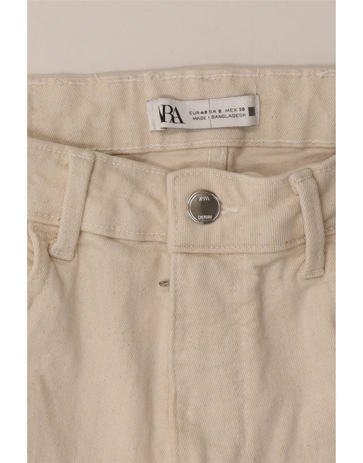 Blugi tăiați pentru femei Zara EU 40 Medium W30 L25 Bej Bumbac