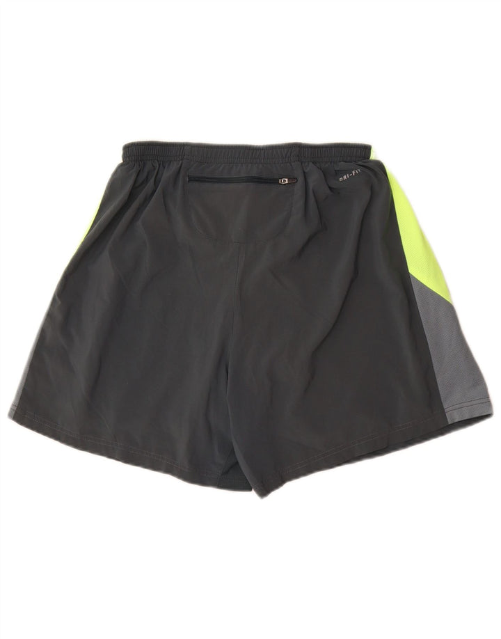 Pantaloni scurți sport Nike Dri Fit pentru bărbați, gri mediu, color block