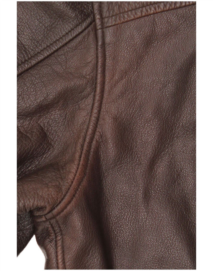 Geacă din piele pentru bărbați Harry&Moore IT 54 2XL din piele maro