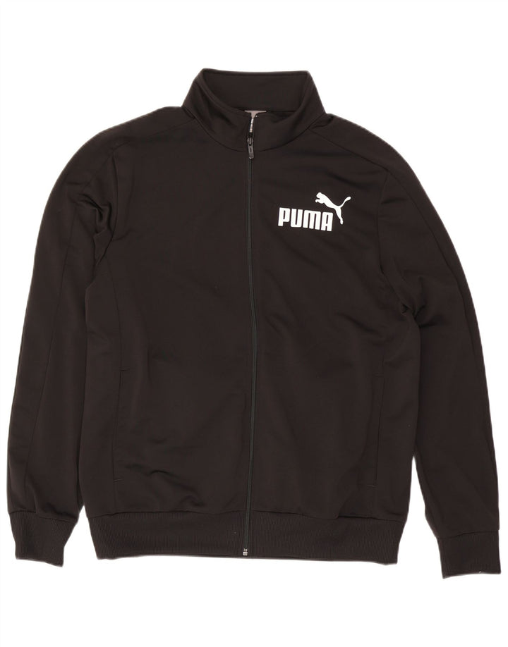 Jachetă de top pentru trening cu grafică Puma pentru bărbați, mare, negru, poliester